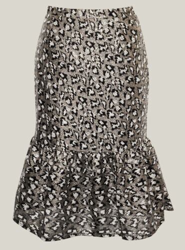 ANNA SCHOLZ UK 26 Animal print Sequin Skirt RRP £95.00