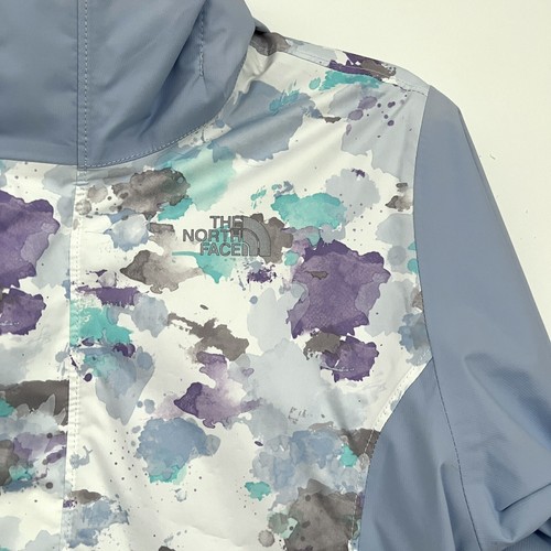 The North Face Windbreaker Girls 14/16 Women XS Full Zip Hooded Light Blue - Picture 3 of 10