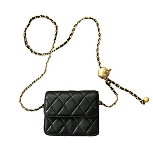 Mini Belt Bag Waist Bag for Women Trendy Y2K Fashion Accessories Black