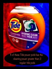 36ct Tide POWER Pods Concentrate Detergent Pacs SPRING MEADOW,Heavy Duty 10X