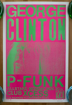ORIG FRANK KOZIK - GEORGE CLINTON P-FUNK - SIGNED - 1989 - Ex. Condition X RARE