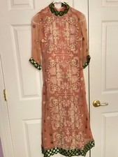 Ethnic Pakistani Indian Women desi dress clothes  3 piece chiffon dress