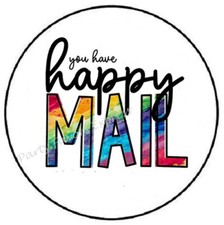 YOU HAVE HAPPY MAIL ENVELOPE SEALS LABELS STICKERS PARTY FAVORS