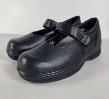 Apex Mary Jane Ambulator B6000W Leather Casual Shoes Black Non Slip Womens 8.5 M