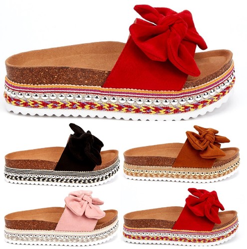 Mujer Verano Vacaciones Playa Suela Gruesa Plataforma Sandalias Tachuela  Zapatos | eBay