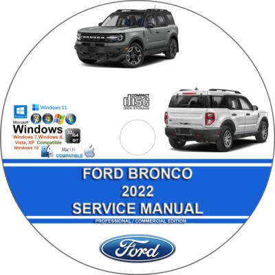 Ford Bronco 2022 Factory Workshop Service Repair Manual + Wiring Diagrams