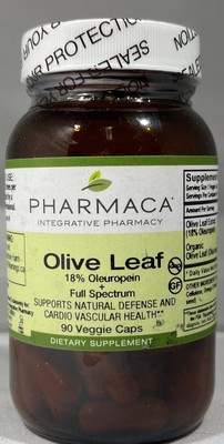 Pharmaca Olive Leaf 18% Oleuropein, 90 Veggie Caps - EXP: 6/2026