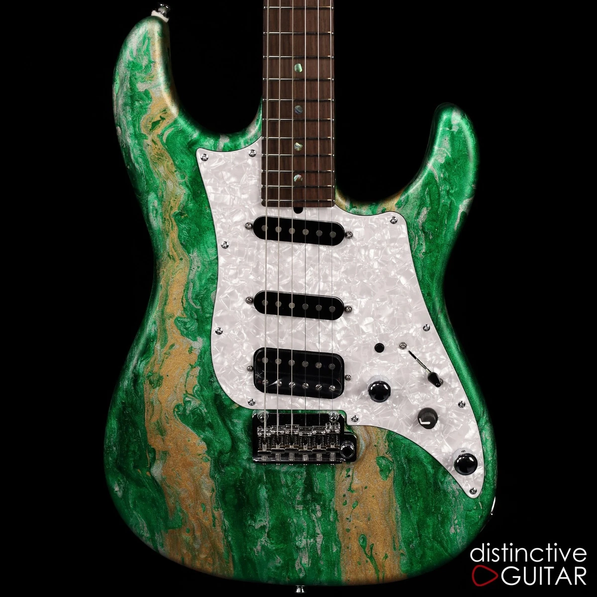 JAMES TYLER STUDIO ELITE HD LAMBEAU SHMEAR GREEN AND GOLD ELECTRIC