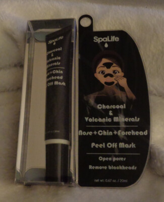 New SpaLife Charcoal & Volcanic Minerals Peel Off Mask 0.67oz/20ml
