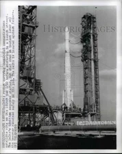 1970 Press Photo Delta Rocket on Launch Pad, Cape Kennedy - nef05230