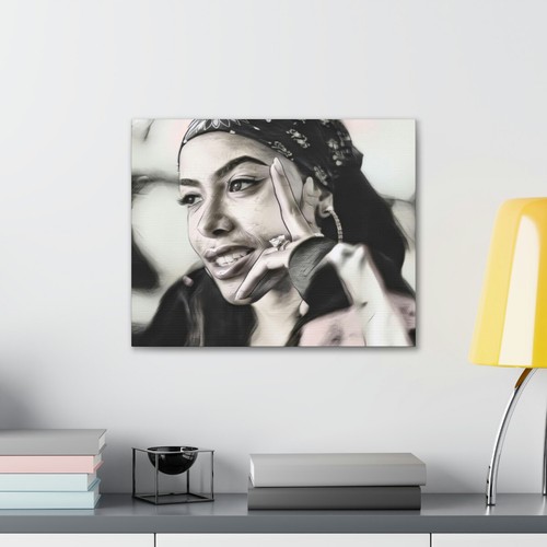 Aaliyah: Babygirl - Canvas wall art, Custom Canvas, Wall Decor, Urban art - Picture 12 of 43
