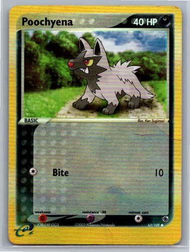 Poochyena 63/109 VLP - EX Ruby Sapphire Pokemon Card - $2 Combined