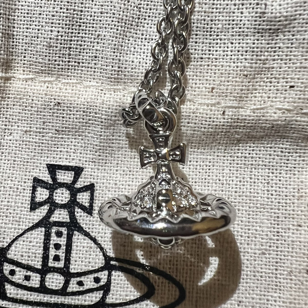 Vivienne Westwood Petite Mini Tiny Silver Tone Mayfair 3D