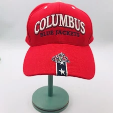 Columbus Blue Jackets NHL Red Cap Hat Hook & Loop Forever Red 