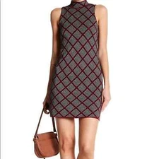 Romeo & Juliet Women Couture Knit Burgundy Mock Turtleneck Bodycon Dress $130