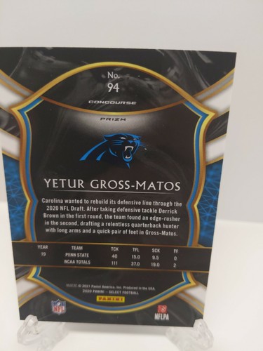 2020 Select Yetur Gross-Matos Concourse Silver Prizm Rookie Card RC #94 M718 - Picture 2 of 2