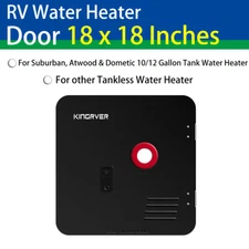 18''x18'' Black Door For Suburban 10/12 Gallon RV Water Heaters Galvanized Steel