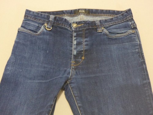 030 MENS EX-COND NEUW HELL SKINNY BLUE FADE STRETCH JEANS SZE 30 /32 L $200 RRP. - Picture 3 of 11