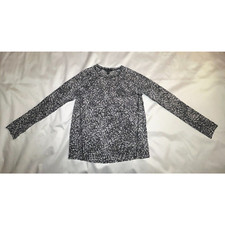 Athleta Women's Long Sleeve Rash Guard - Size S - Black White Pattern