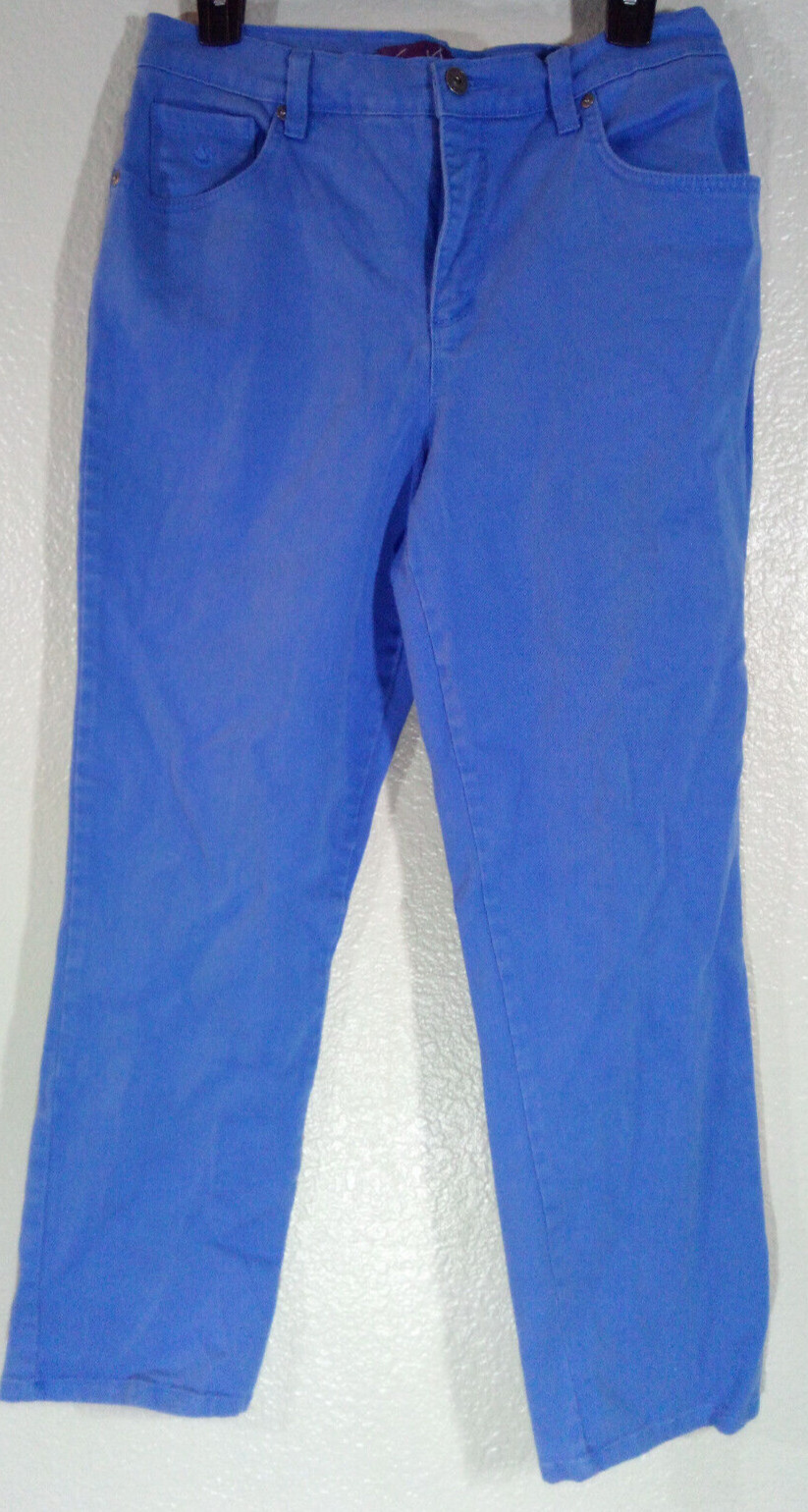Gloria Vanderbilt Amanda Jeans Missy Short Teal Blue Stretch Denim