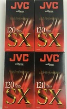  4 JVC High Performance SX T-120 SX VHS Tapes SEALED