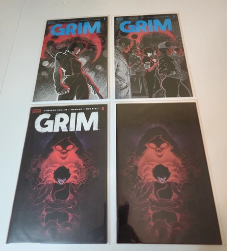 Grim 1 2 & 3  Boom! 1 is 3rd print: 2 is 2nd print: 3 Cover A 1st Print & B foil