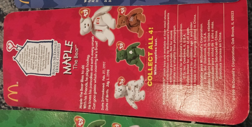 4er SET RONALD McDONALD HOUSE CHARITIES BÄREN -TY BEANIE BABYS 1999 NEU - Bild 9 von 10