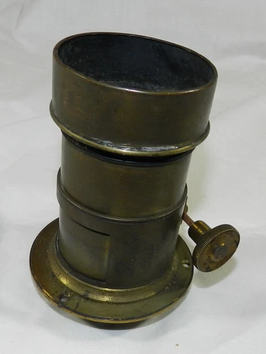 Vintage Brass camera Lens - Darlot Paris B.F. & Co. - 4 3/8" long