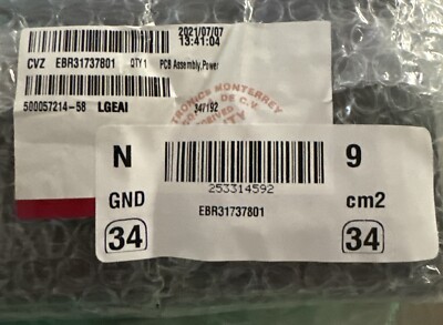 LG PCB ASSEMBLY POWER Part # EBR31737801