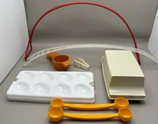 Vintage Tupperware Kitchen Accessories Butter Dish Melon Egg Keeper Strainer