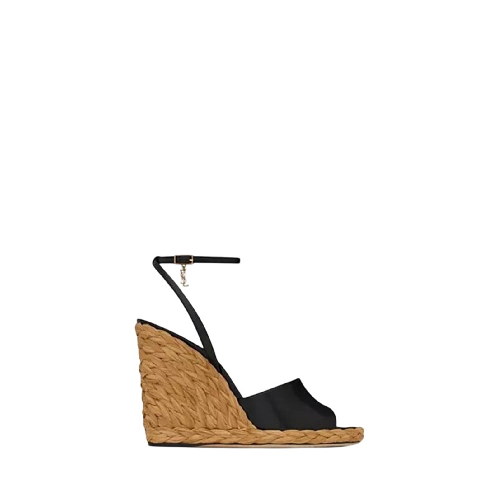 Zeppe espadrillas Saint Laurent nuove con scatola Paloma in pelle colore nero taglia 39 5