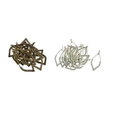 20 Pieces Hollow Leaf Pendant Charms Crafts DIY Earrings
