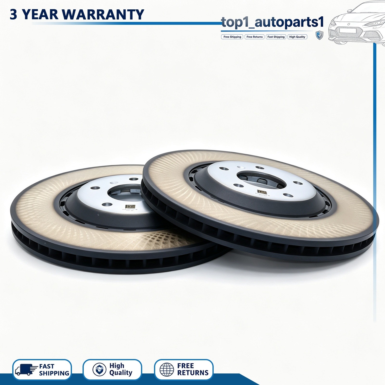 Bentley Bentayga Speed 2016-2025 Rear Right Brake discs 2 pcs P/N 4M0615601N