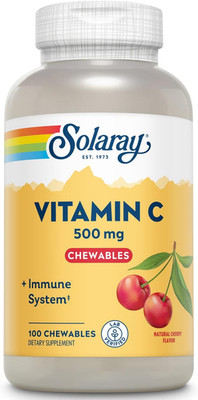 Chewable Vitamin C 500 Mg, Natural Cherry Flavor with Natural Sweeteners, Antiox