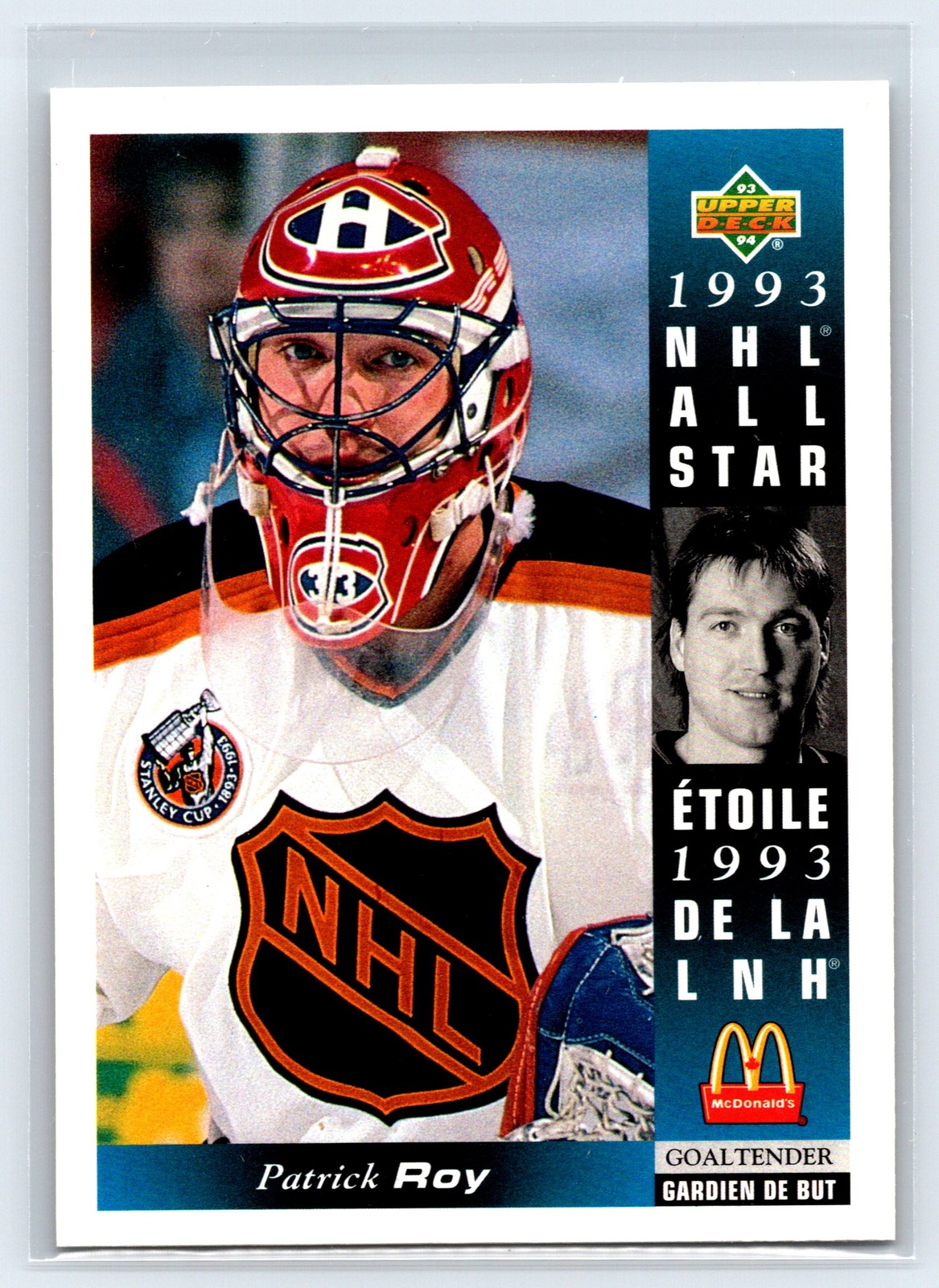 1993-94 Upper Deck McDonald's NHL All-Stars Patrick Roy #McD-23 Canadiens