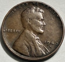 1940-s Lincoln Wheat Cent Us Vintage San Francisco Penny Bn-3681 1940-s Lincoln Wheat Cent Us Vintage San Francisco Penny Bn-3681