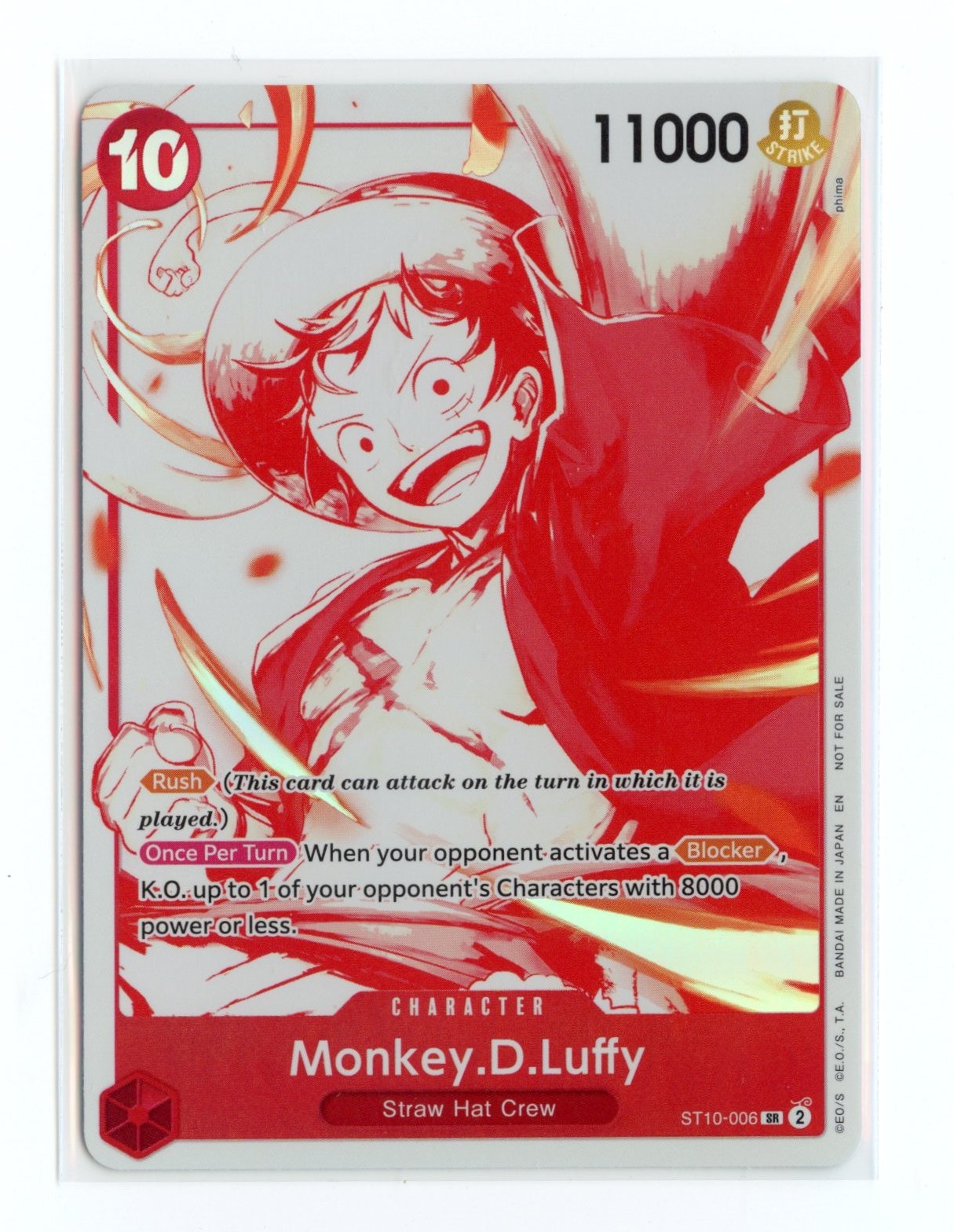 Monkey.D.Luffy (3rd Anniversary Treasure Campaign) ST10-006 C One Piece Promo NM