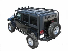 TrailFX J029T Roof Rack Direct Fit 350 Pound Capacity Textured Black Steel
