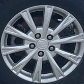 2010 Lucerne OE Wheel 17x7 10 Spoke Rounded Spoke Silver Opt N75 Buick