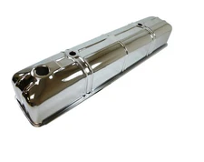 1937-1953 Chevy 216 Engine 6 Cylinder Steel Valve Cover Chrome Straight