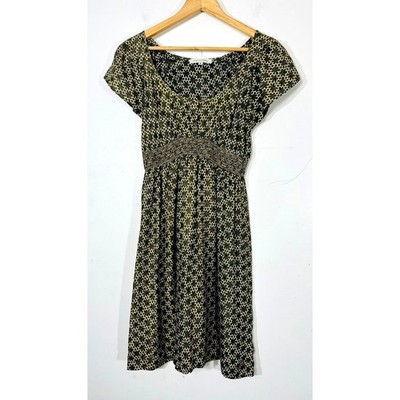 Anthropologie Corey Lynn Calter Honeycomb Print Silk Dress Size 4