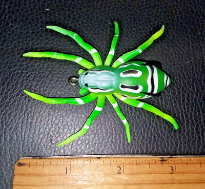 1 #GY Spider COPY OF FAMOUS Phantom  Spider Bass Bait Swimbait Lure GREEN-YELLOW
