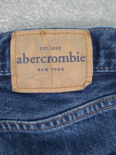 Abercrombie Boys 14 Denim Jeans Button Fly 28X27 Remsen Low Rise Slim Straight - Picture 9 of 16
