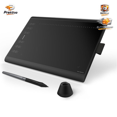 Grafiktablett H1060P 10 x 6,25 Zoll mit Batterielosem Eingabestift 12 Hotkeys