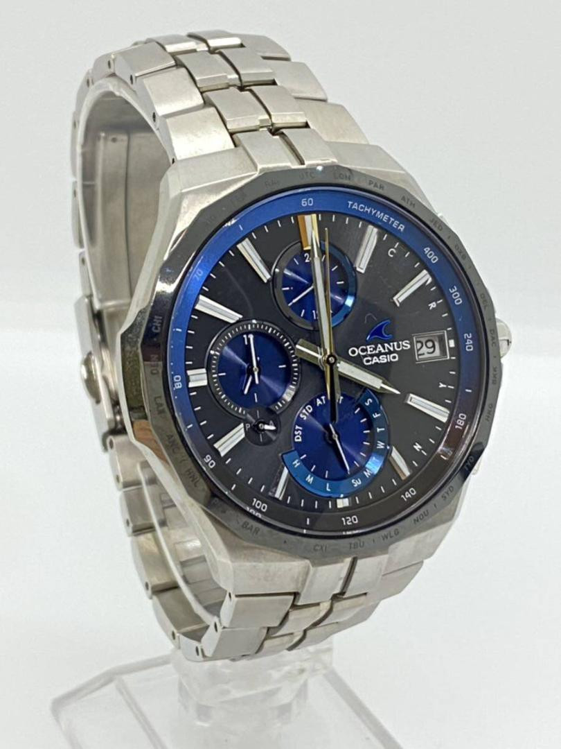 Working Product Casio Oceanus Manta Bluetooth Radio Solar Titanium