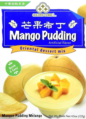 Golden Coins Mango Pudding (Oriental Dessert Mix) 4.5 oz (Pack of 24)~03/2028