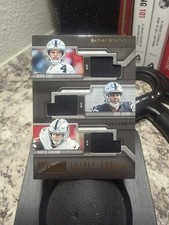 2019 Panini Playbook Triple Derek Carr, Josh Jacobs, Hunter Renfrow #TT-DR /99