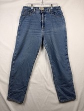 L.L. Bean Vintage Women's Size 16 M/T Relaxed Fit Jeans Flannel Lined Red