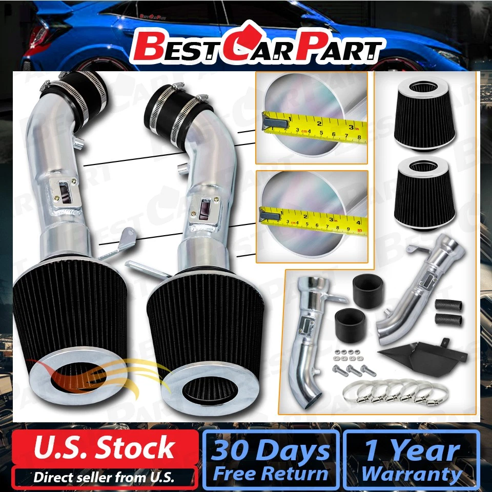 BCP BLACK Heat Shield Cold Air Intake For 2008-2013 G37 Coupe 3.7 V6 - Image 2 of 4