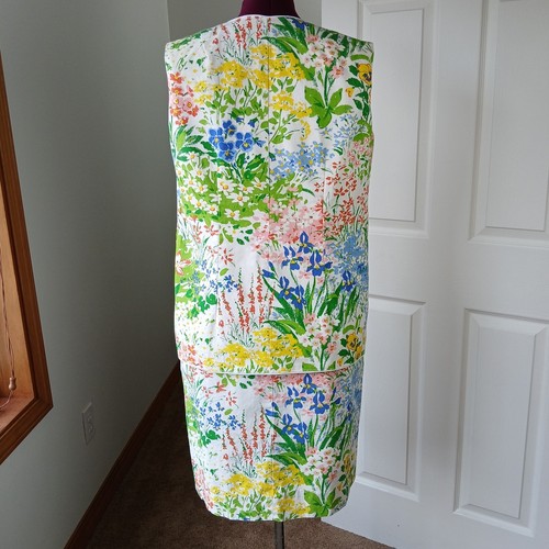 Vintage Handmade Floral Vest and Skirt Set size 16 /18 professional office 1981 - Picture 3 of 15